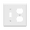White, variant on Enerlites Combination Toggle Light Switch and Duplex Outlet Wall Plate Cover, Standard Size 2-Gang 4.50" x 4.57", UL Listed, 881121-W, White