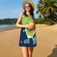 thumbnail image 3 of Balery Dino Playing Roller Skate Vestidos de verano para mujer con estampado: vestido holgado sin mangas, vestido playero informal y cómodo para días calurosos., 3 of 7