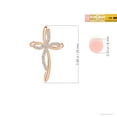 thumbnail image 3 of ANGARA Natural Diamond Ribbon Cross Pendant in 14K Rose Gold for Women (Size-1.2mm| Color-I-J| Clarity-I1-I2) | April Birthstone, Anniversary, Jewelry Gift for Women | Natural Diamond Necklace, 3 of 7