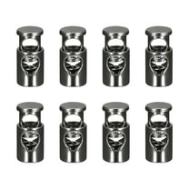 Uxcell 8Pack Metal Cord Locks, 6.5mm Single Hole Toggle Spring Stop Cord Locks End Fastener Slider, Metallic Black