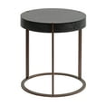 thumbnail image 6 of Kate and Laurel Rovin Modern Round Side Table, 16 x 16 x 18, Black and Bronze, Wooden Short Living Room End Table for Small Spaces and Bedroom Home Decor, 6 of 8
