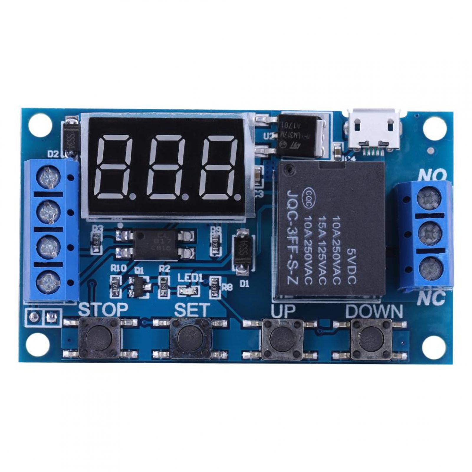 Details about   DC 6V~30V Trigger Delay On/Off Cycle Timer Relay  Module W/ Micro USB 5V 