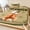 Green, Olive, Tan, Cream, variant on King Size Fitted Sheet Set - NO Need to Knock 3 Piece Bedding Sets 16" Deep Pocket Fitted Sheet with 2 Pillowcases, Corgi Dog Paw Prints Pet Lover Farmhouse Brushed Microfiber Hotel Luxury Bed Sheets
