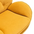 thumbnail image 7 of ARCTICSCORPION Modern Soft Velvet Fabric Sofa and Chair Stool Living Room Set, Yellow, 7 of 7