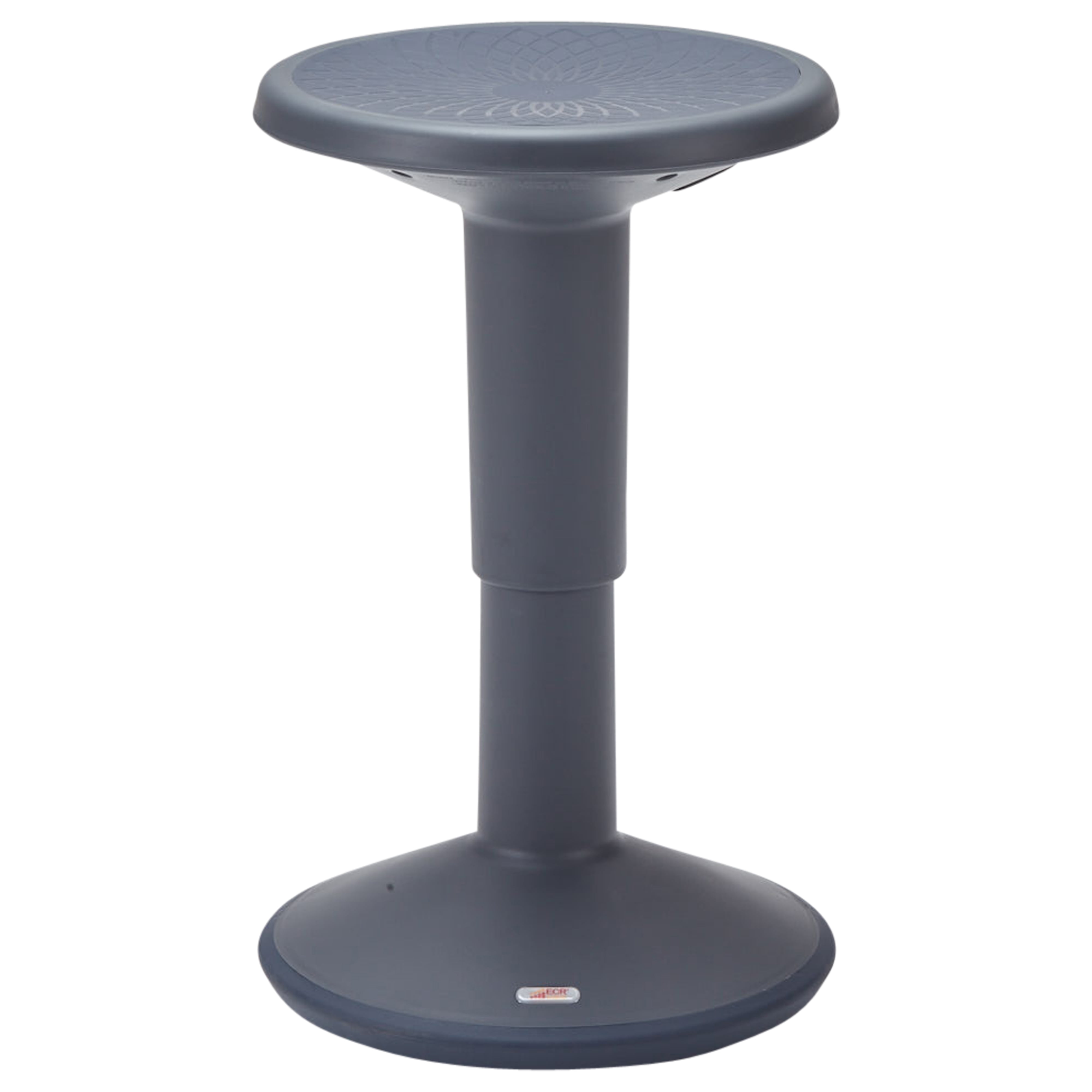 ECR4Kids SitWell Height Adjustable Wobble Stool, Flexible Seating for Kids and Adults - Grey 