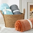 thumbnail image 3 of Home Soft Things Tip Dyeing Light Faux Fur Throw - Burnt Orange - 50" x 60", 3 of 9