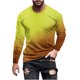 thumbnail image 2 of Blusas y camisas de manga larga con cuello redondo para hombre, blusa informal de manga larga con cuello redondo y estampado, blusa de poliéster para hombre, 2 of 4