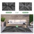 thumbnail image 2 of DEORAB 5'x8' Outdoor Rugs Patio Waterproof Outside Mat Reversible Plastic Camping Carpet,Black & Grey, 2 of 9