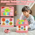 thumbnail image 4 of Hot Bee Montessori Baby Learning Toy for 1+ Year Old – Multi-Activity Educational Cube with Shape Sorter, Gear Play, Music & Light – Sensory Development Toy for Toddlers Age 6-18 Months, 4 of 7
