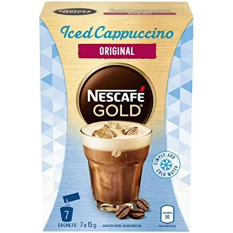 Nescafe Iced Cappuccino, Original, Instant Coffee Sachets, 7Ct X 15G  {Imported From Canada}