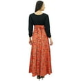 thumbnail image 6 of Bimba Women's Full-Sleeve Floral Round Neck Long Dress Boho Gothic Maxi, 6 of 6