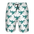 thumbnail image 4 of Kdxio Cartoon Shark Pattern Mens Casual Shorts - Drawstring Summer Beach Sports Shorts for Men, 4 of 9