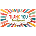 thumbnail image 3 of Rainbow Theme Thank You Banner Cloud Shape Colorful Decorations for Employee Recognition Office Celebration Party Event, 3 of 6