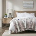 thumbnail image 2 of Beautyrest Polyester Oversized Faux Tip Dye Heated Throw in Blush Pink/Gray, 2 of 9
