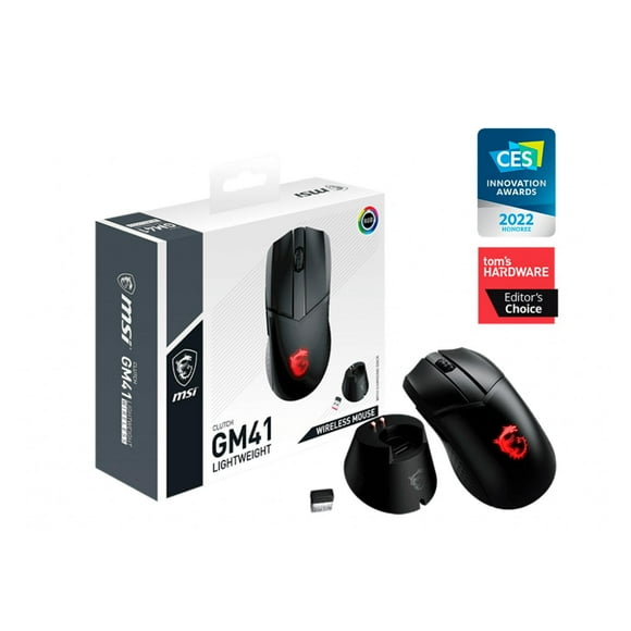 Mouse Gamer MSI Clutch GM41 Lightweight Wireless 20000 DPI Inalambrico RGB MSI CLUTCH GM41 LIGHTWEIGHT WIRELESS