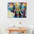 thumbnail image 3 of PIKWEEK  Abstract Elephant Canvas Wall Art Modern Colorful Animal Pictures Print on Canvas Wildlife Artwork for Bedroom Living Room Stretched and Framed Ready to Hang, 3 of 5
