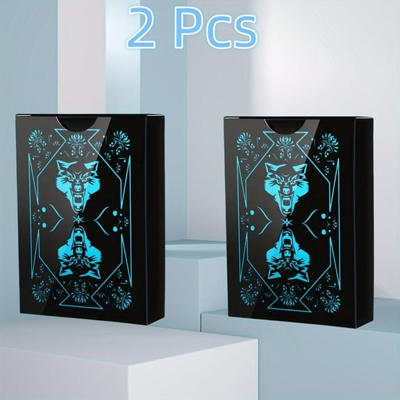 2 Sets Of Waterproof Playing Cards, Plastic Playing Cards, Deck Of Cards, Gift Poker Cards Perfect For Parties, Games, Christmas, Halloween, Thanksgiving Gifts