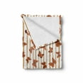 thumbnail image 2 of Butterflies Soft Flannel Fleece Blanket, Artwork of Flying Insects with Ornaments on a Backdrop of Stripes, Cozy Plush for Indoor and Outdoor Use, 60" x 80", White Amber Pale Redwood, by Ambesonne, 2 of 6