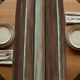 thumbnail image 5 of Brown Teal Wooden Table Runner, Vintage Farmhouse Retro Art Washable Cotton Linen Table Runners 70 Inches Long, Dresser Scarf Runner for Dining/Kitchen/Coffee/TV Stands/Cabinets 13''x70'', 5 of 9