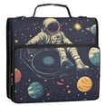 thumbnail image 5 of FORMRS Zipper Binder with Shoulder Strap 2-inch Ring 500 Sheet Capacity File Bag, Astronaut Space, 5 of 5