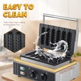 thumbnail image 5 of CGOLDENWALL Gofrera Máquina para Hacer Gofres de Perrito Caliente 1500W 6pcs Commercial Waffle Maker Eléctrica Antiadherente con Termostato Digital & Temporizador Certificado CE, 5 of 5