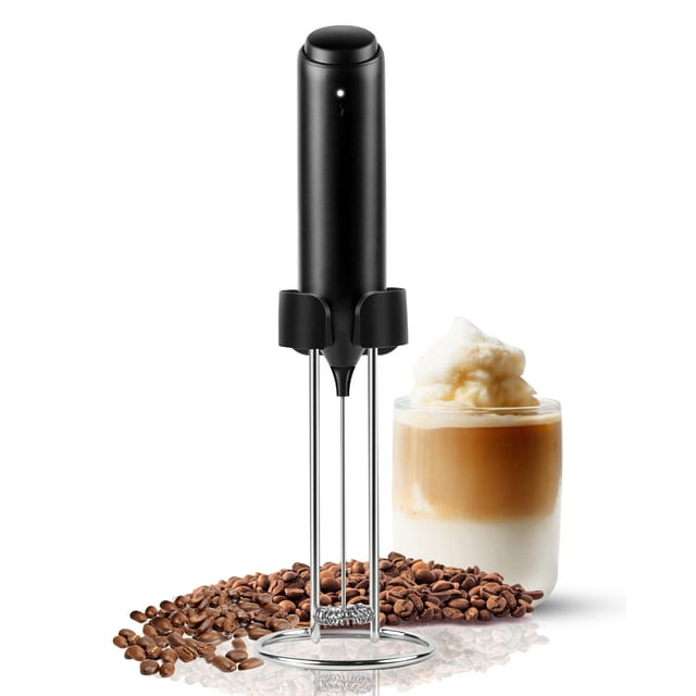 Labymos Mousseur à Lait Portatif Rechargeable, Mousseur à Café Portatif Rechargeable avec Support de Chargement Intégré USB‐C,