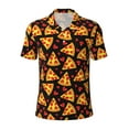 thumbnail image 2 of Daiia Cartoon Pizza Pattern Men’s Polo Shirts,Solid Deck Shirt,Classic Fit, Breathable Cotton Polo for Casual and Sport Wear-4X-Large, 2 of 7