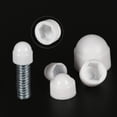 thumbnail image 5 of Uxcell Plastic Dome Nut Protection Cap Covers, M5 Nut Cover White 100 Pack, 5 of 5