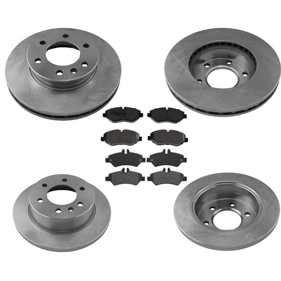 For 2013-2016 Freightliner Sprinter 2500 Front & Rear Disc Brake Rotors Pads 6pc