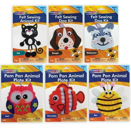 UPC: 0194629122387 | Creativity Street Animal Craft Kits Felt & Pom Pon 6 Kits