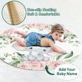 thumbnail image 4 of Kainsy Personalized Baby Area Rugs with Elephant Design: Custom Name Floral Baby Room Rugs for Boys Girls - Customized Circular Rug for Newborns Infants Birthday Gift(2ft/24" Round), 4 of 9