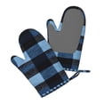 thumbnail image 4 of A Pair Of Heat Insulation And Anti-Perm Gloves 7×11in Thick Anti-Perm Palm With Silicone Piece Lanyard Design Is Easy To Hang Midnightblue Buffalo Plaid Check Tartan Scotland_1, 4 of 8