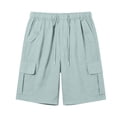 thumbnail image 4 of Women Cargo Shorts with Pockets Adjustable Waist Solid Color Summer Fashion,GN3,XL, 4 of 4