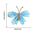 thumbnail image 4 of 2 Pieces Butterfly Hair Clips Cute Butterfly Hair Claw Pins for Gifts Travel Satin Blue, 4 of 9