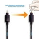 thumbnail image 5 of SatelliteSale DIGITAL TOSLINK SPDIF Audio Cable de fibra óptica PVC Cordón negro (3 pies) SatelliteSale Cable de audio óptico, 5 of 6