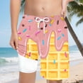 thumbnail image 2 of Gubotare Boys' Shorts Drawstring Waist Summer Beach Casual Sweat Athletic Shorts with Pockets 8T 9T (Pink,8-9 Years), 2 of 4