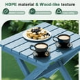 thumbnail image 3 of SERWALL Small Folding Side Table set 2, HDPE All Weather Adirondack End Table, No Assembly Required, Navy, 3 of 8