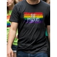 thumbnail image 2 of Tstars Be Proud LGBTQ Pride Parade Men's T-Shirt - Rainbow Flag Tee Supporting Gay and Lesbian Rights - Unique Gift for Husband - High Quality, Comfortable Cotton Shirt, 2 of 7