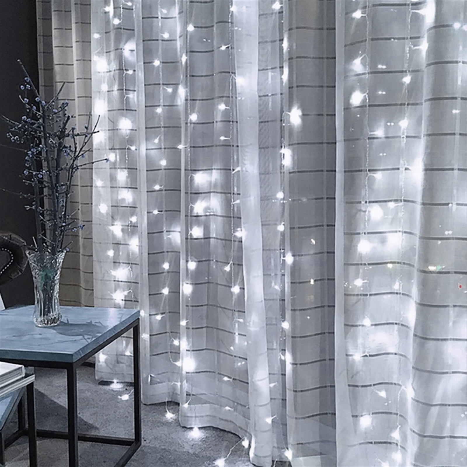 Lowestbest 3M x 3M 300-LED Outdoor Light String, White Light Romantic Christmas Wedding Decoration Curtain String Light (110V), Cold Light Lowestbest 3M x 3M 300-LED Outdoor Light String, White Light Romantic Christmas Wedding Decoration Curtain String Light (110V), Cold Light