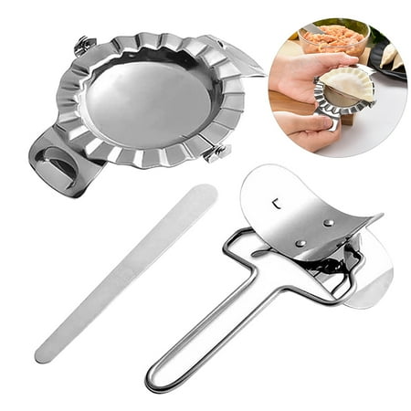 

Bueautybox 3Pcs Stainless Steel Dumpling Maker Slicer Stuffing Spoon Dough Presser Mould