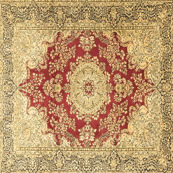 Ahgly Company Indoor Square Persian Brown Traditional Area Rugs, 3' Square