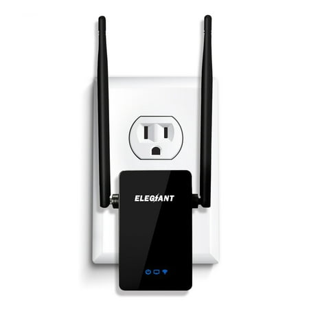 ELEGIANT 750Mbps Universal WiFi Range Extender/ Access Point / Wireless Router Wi-Fi Signal Amplifier Booster With 2 High Gain External (Best Wifi Router Antenna)