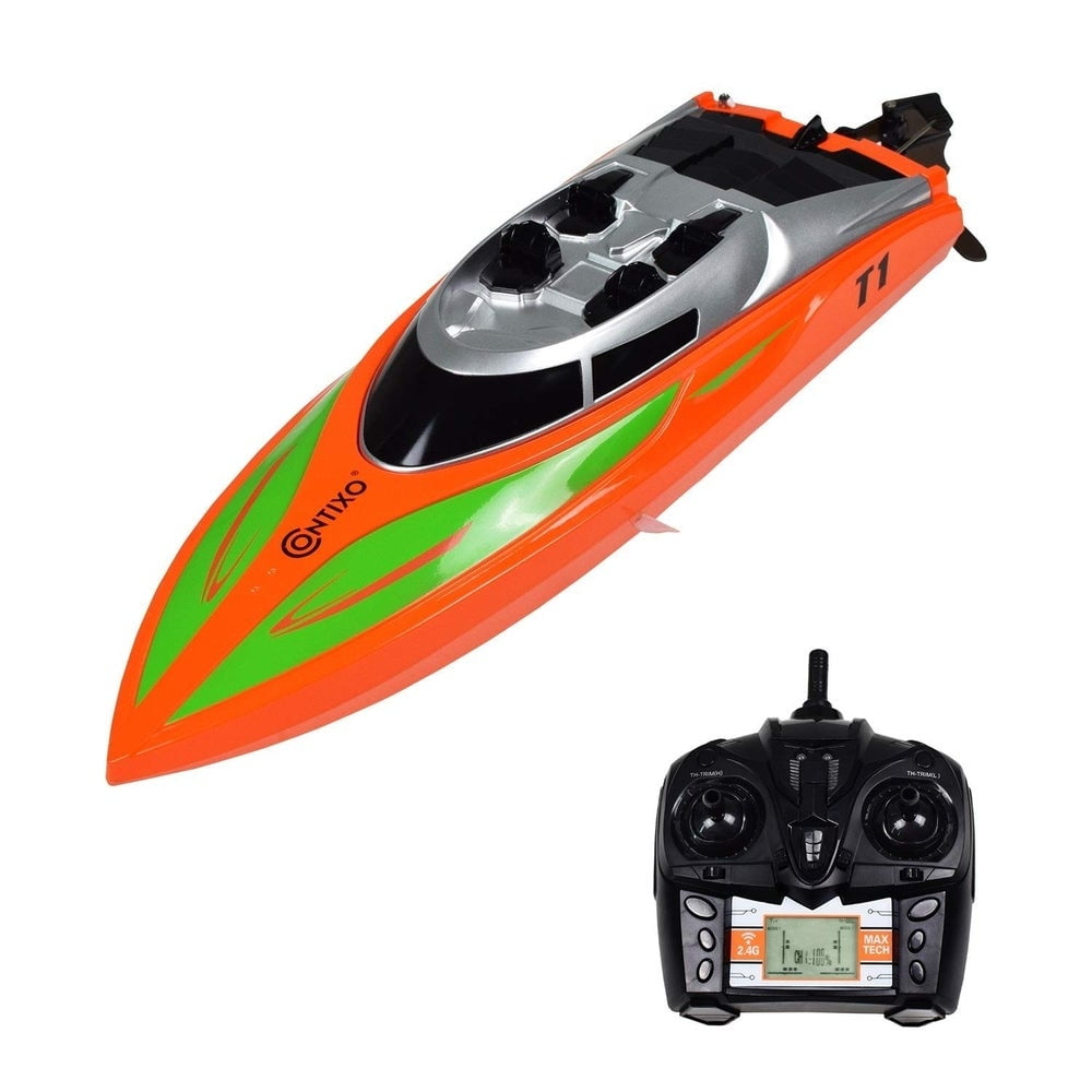 Contixo T1 RC Remote Control Racing Boat HighSpeed Pool Toy Ship