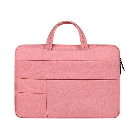 Laptop Sleeve Case 13 13.3 Inch, Slim Laptop Cover with Handle, Durable Water Resistant Business Travel Carrying Case Compatible with MacBook Air MacBook Pro HP Dell Lenovo Notebooks, Pink