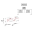 thumbnail image 6 of DEPOT E-SHOP Dark Oak TV Stand - 2 Shelves - Alderton Entertainment Center - Living Room Storage, 6 of 6