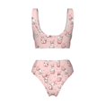 thumbnail image 2 of Honeii Easter Rabbit Print Women’s Bikini Set,Two Piece Swimsuit Bathing Suits,Stylish High Elasticity Swimwear for Beach and Pool, 2 of 7