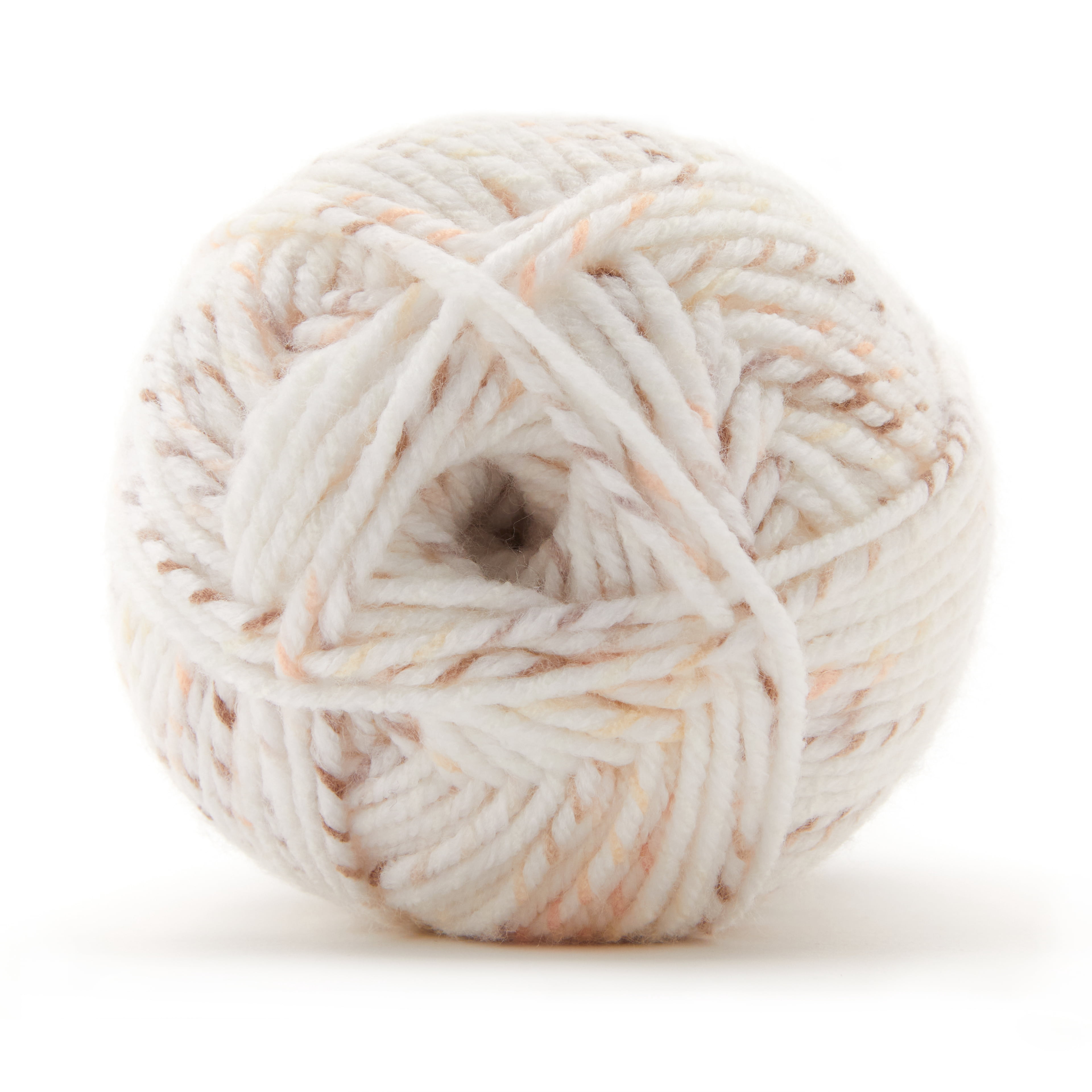 Carousel Twist Yarn by Loops & Threads - Yarn for Knitting - Crochet - Weaving - and Arts & Crafts - Biscuit - Acrylic - 5.3 oz