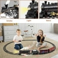 thumbnail image 4 of JONEALA Train Set with Remote Control,Electric Train Track Around Christmas Tree W/Cargo Vehicle,Light & Sounds,Alloy Steam Locomotive Engine Train T, 4 of 7