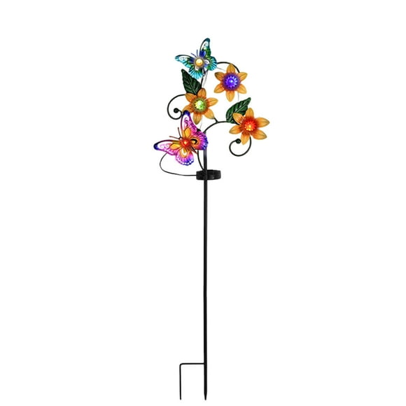 Solar Powered Wrought Iron Bee Ground Inserted Lights Outdoor Gardens Scalewing Decorations Handicrafts Grass Lights
