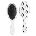 thumbnail image 2 of Emperor Penguin Print Hair Brush - Gentle Detangling Paddle Brush with Round-Tip Bristles for All Hair Types, Cute Snowflake Winter Animal Design, 2 of 3